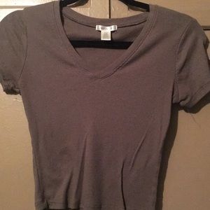 Cropped army green top